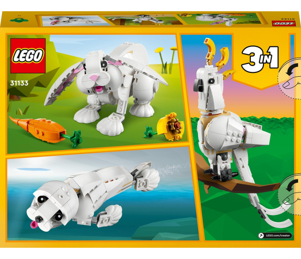 LEGO Creator 3 w 1 31133 Biały królik - 1090573 - zdjęcie 10